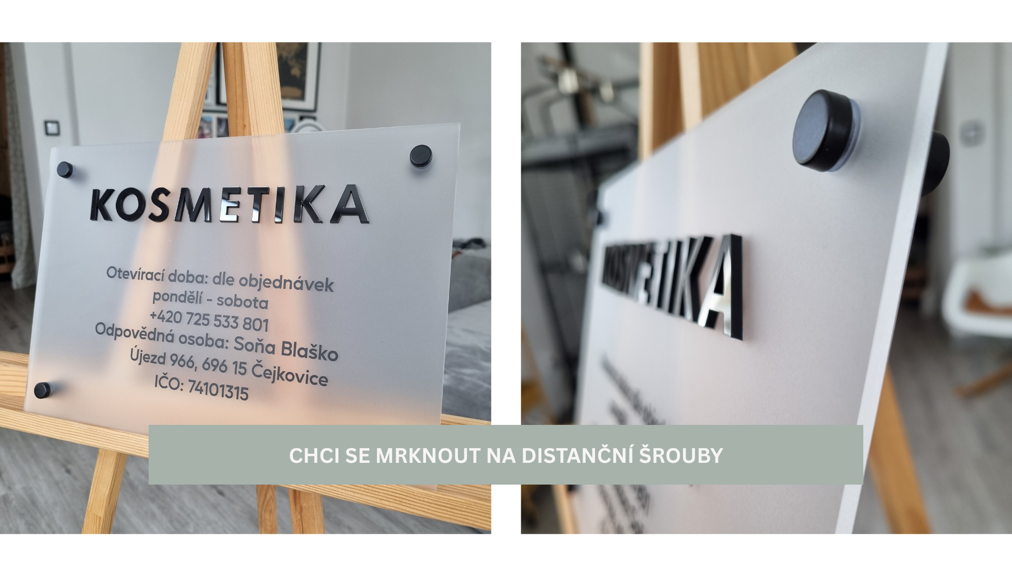 CEDULE S DISTANČNÍMI ŠROUBY VIZUALI.CZ